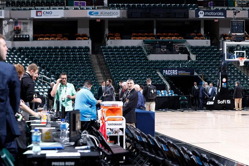The scene of an empty Big Ten tournament