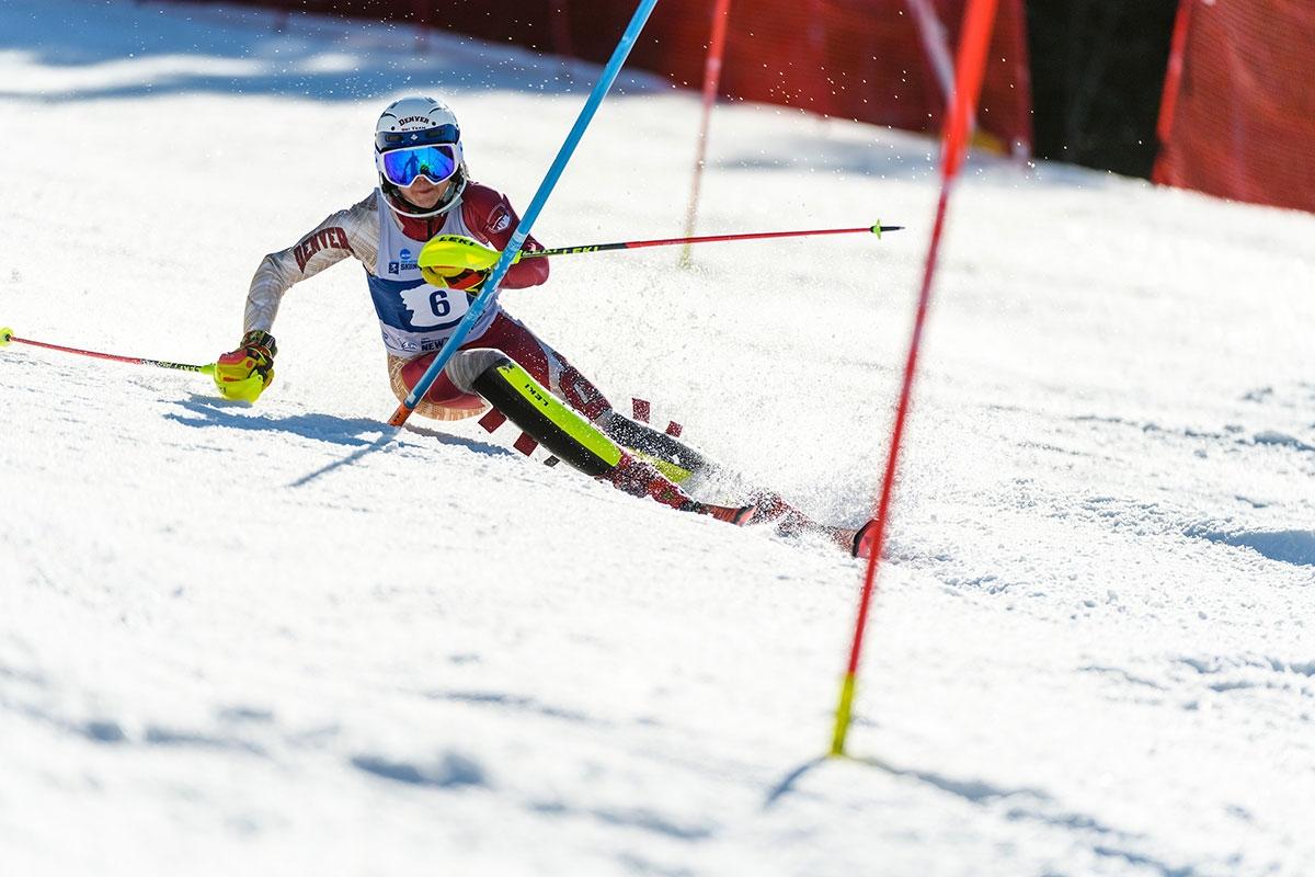 Denver's Amelia Smart wins the women's slalom race in 2021.